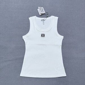 LOEWE Classic White Sleeveless Women's Tank Top M